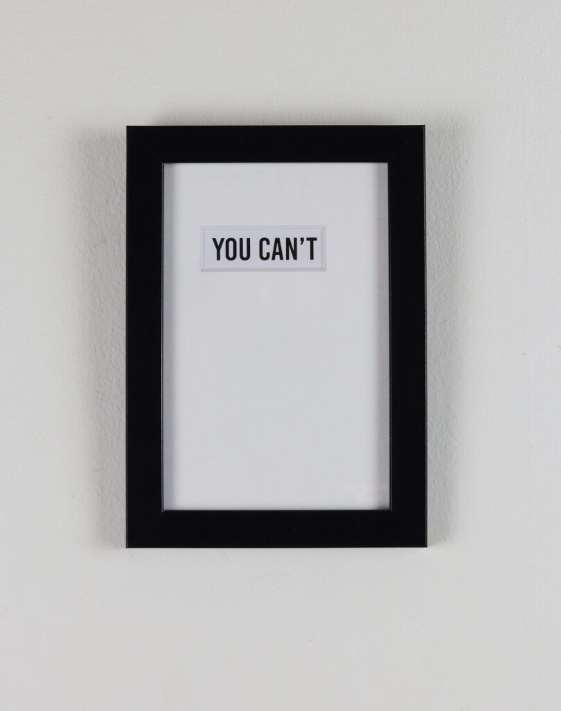 You can't